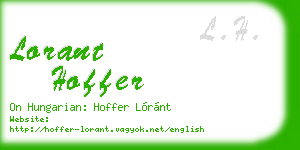 lorant hoffer business card